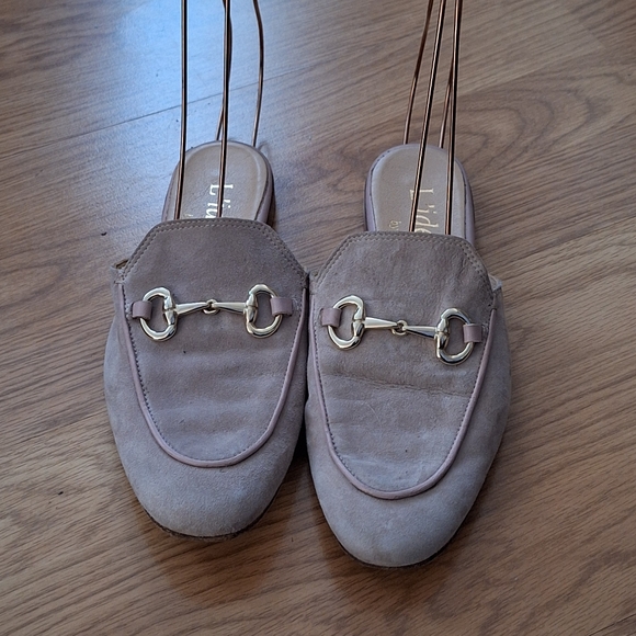 L'idea by Lori Beige Leather Mule with Horse-Bit Detail 39/9 - Picture 1 of 11